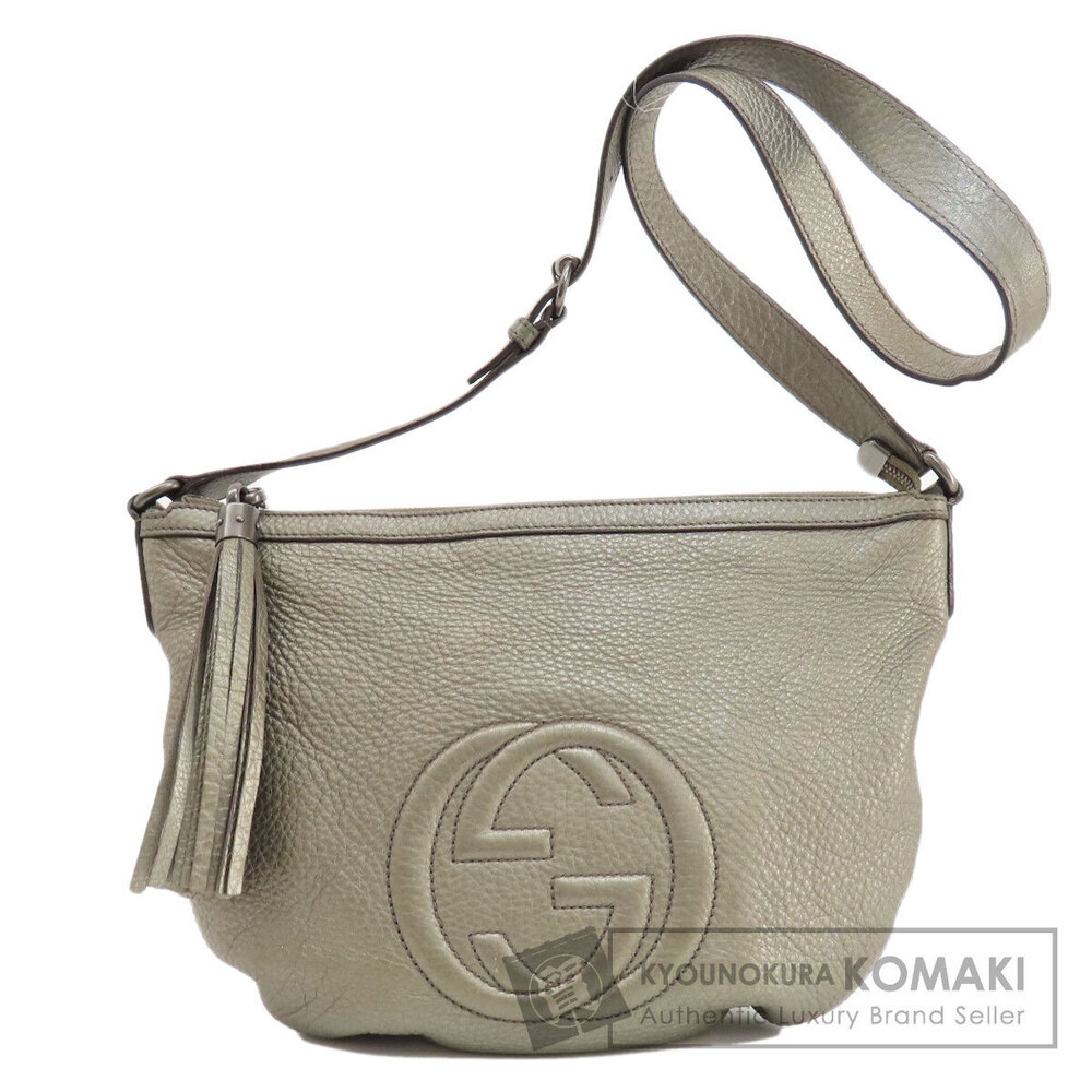 Gucci GG Logo Shoulder Bag Leather